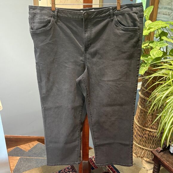 Plus Size Women's Vintage Style Sonoma Faded Black Straight Jeans size 20W - Picture 2 of 7